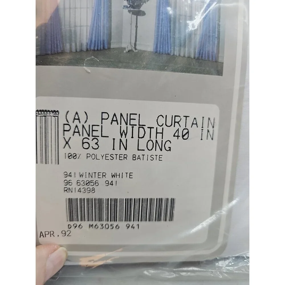 Sears‎ Vintage Spindrift Window Panel Curtain Panel W40 X L63